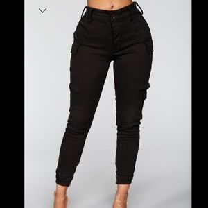 Black cargo pants